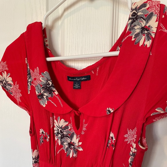 American Eagle Outfitters Red Floral Sundress - Picture 2 of 5